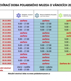 VÁNOČNÍ OTEVÍRACÍ DOBA