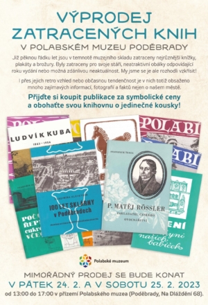 Výprodej zatracených knih v Polabském muzeu Poděbrady