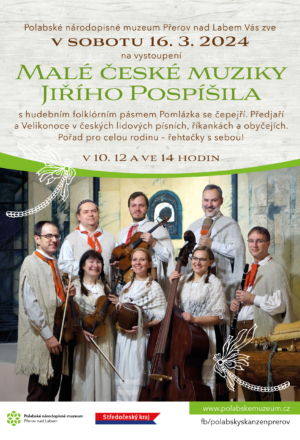 Malá česká muzika Jiřího Pospíšila v Polabském národopisném muzeu Přerov nad Labem